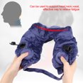 thumbnail image 4 of Cómoda almohada inflable en forma de U Juego de cojines para el cuello de viaje para oficina en casa portátil (azul oscuro), 4 of 8