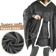 thumbnail image 4 of Oversized Hooded Poncho Cape, Casual Hoodie Sweatshirt, Batwing Coat Pullover | Light Weight, Cozy, Comfortable, Roomy | for Adults Women Men Teens, 4 of 6
