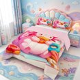 thumbnail image 2 of Manfei Pink Axolotl Queen Comforter Set,Colorful Salamander Comforter Sets Queen,Pink Reversible,3-Piece,1 Comforter and 2 Pillowcases, 2 of 7