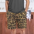 thumbnail image 4 of Men's Pajama Bottoms Athletic Shorts For Men Casual Cotton Leopard Print Tile, 4 of 7