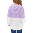 thumbnail image 2 of Sherrylily Girls Fuzzy Fleece Hoodies Sweatshirt Casual Loose Pullover with Pockets 4-15 Years, 2 of 7