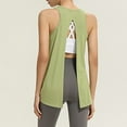thumbnail image 5 of MESSUEN Athletic Tank Tops for Women Open Back Tops for Women Crew Neck Raglan Open Back Workout Tie Back Tank Muscle Gym Shirts Women Summer Tops Casual Tops Army Green L, 5 of 7