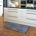 thumbnail image 2 of SKYSONIC Blue Purple Leopard Spots Pattern Kitchen Mats Washable Long Floor Runner Rug Non-Slip Fatigue Area Rugs Absorbent Doormat Cushioned for Farmhouse Home Bath Indoor Outdoor Decor 39x20 in, 2 of 7