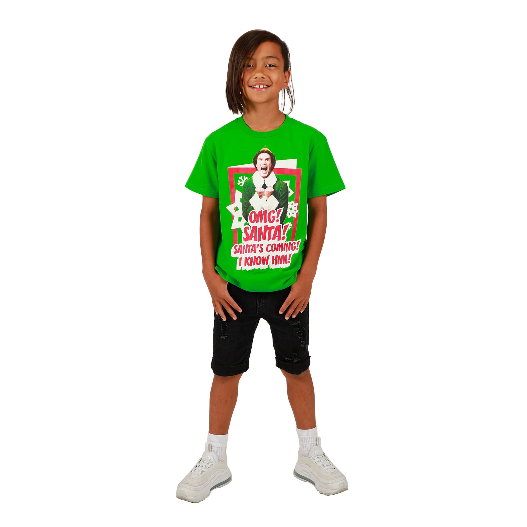 Youth 4-Pack Holiday Movie Tees: A Christmas Story, Polar Express, Elf, Frosty the Snowman-Large