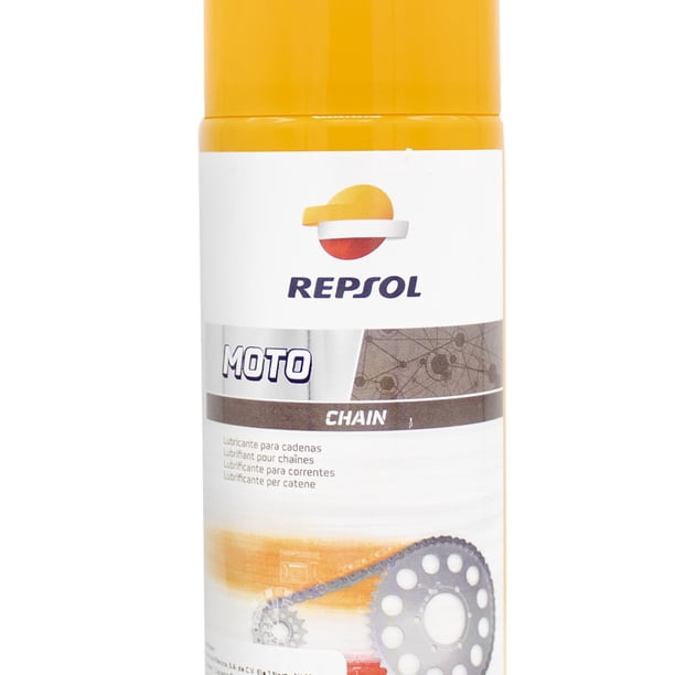 Lubricante De Cadena Chain Lube Para Moto Repsol 400ml Negro
