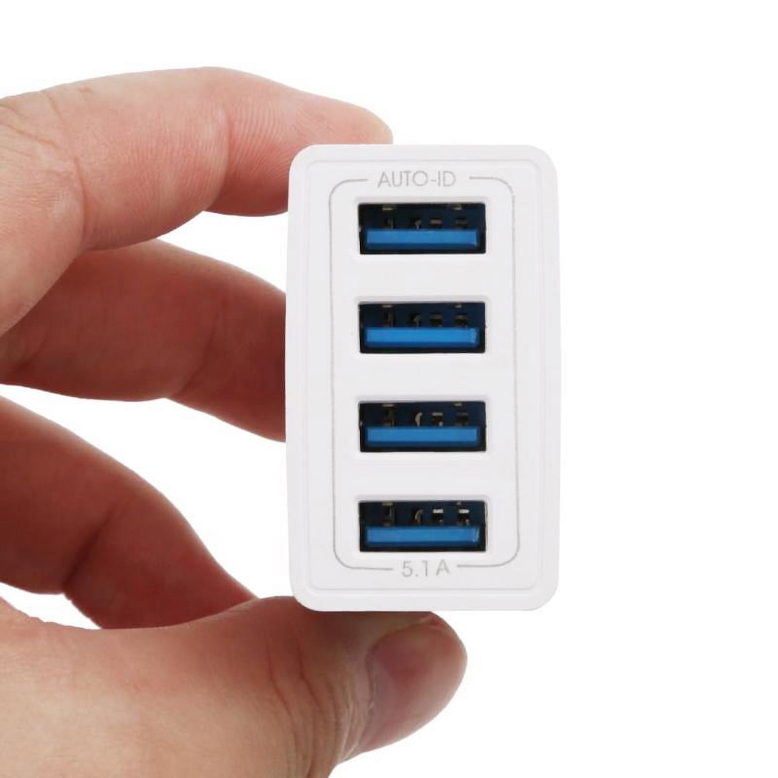 USB Wall Charger Adapter 1A/5V Travel Charger 4-ports USB Charging Block Brick Charger Power Adapter Cube Compatible with Phone Xs/XS Max/X/8/7/6 Plus 13 12 11 Pro Max Mini Universal - image 2 of 3