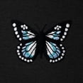 thumbnail image 2 of Dalix Butterfly Embroidery Relaxed Hoodie Soft Fleece Sweatshirt Drawcord Fit Lounge Womens in Black XS X-Small, 2 of 5