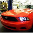 thumbnail image 2 of LED Halo Projector Headlight In Matte Black Housing Clear Lens Made For And Compatible With 2010 - 2014 Ford Mustang 10 11 12 13 14, 2 of 8