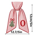 thumbnail image 3 of Byndra Striped Fabric Decorative Sash, Embroidered Christmas Tree Personalized Monogram, Holiday Wreath Bow for Front Door Gift Home Festive Decoration, 3 of 7