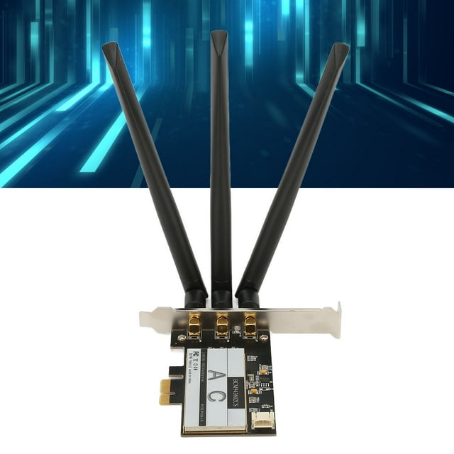 Tarjeta WiFi PCIE, Tarjeta De Red WiFi Bluetooth 4.0 Amplia Cobertura 2.Ghz 5Ghz 1750Mbps Estabilidad De Señal Para PC De Escritorio