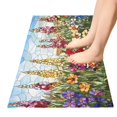 thumbnail image 5 of Haosy Colored Glass Flowers Bathroom Rugs Non Slip Absorbent Soft Plush Quick Dry Bath Mat, 39"x20", 5 of 8