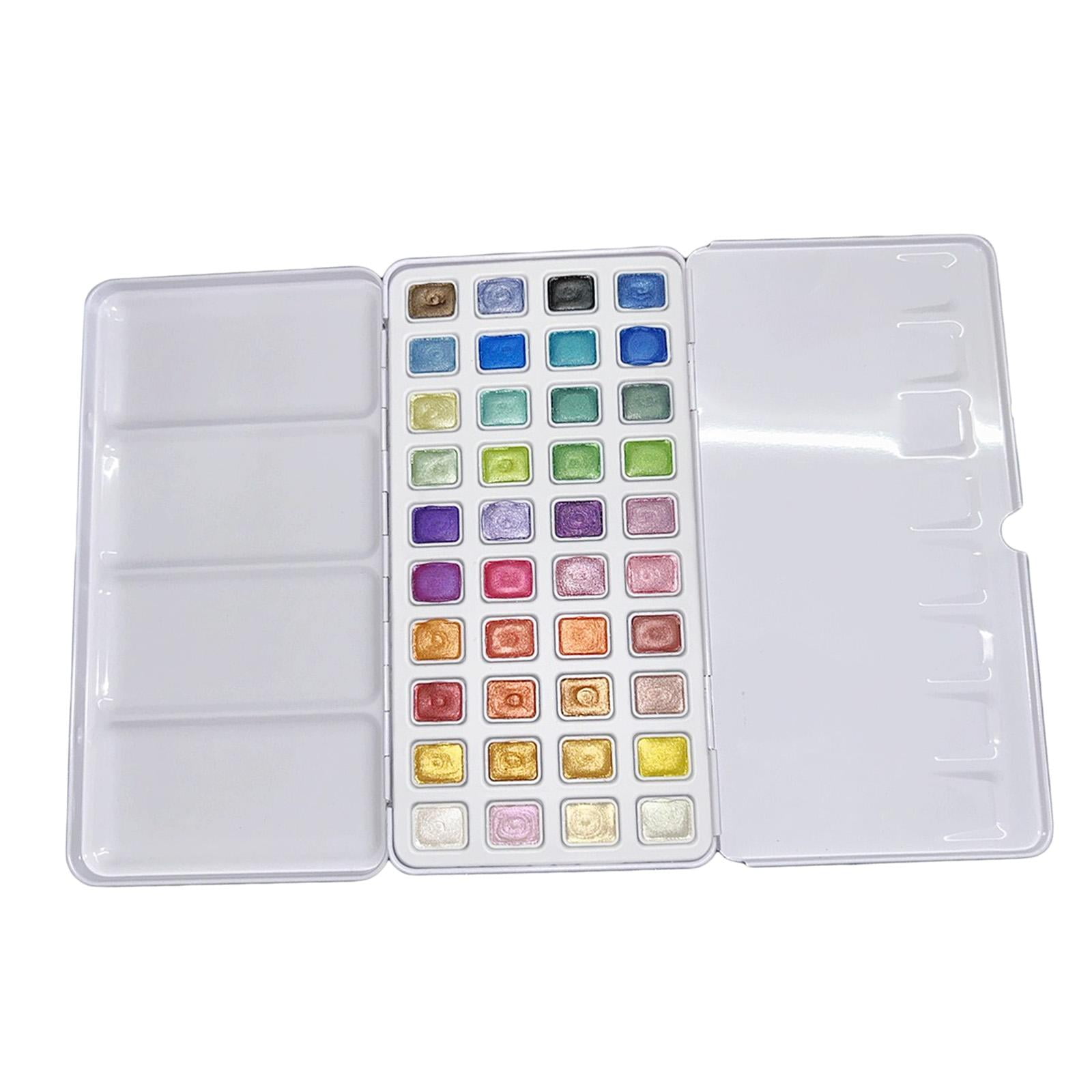HOMYL Solid Watercolor Paint Set with 40 Bright Colors in Portable Box for Artists 1ml