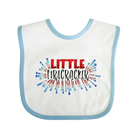 

Inktastic Little Firecracker Fourth of July Gift Baby Boy or Baby Girl Bib