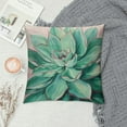 thumbnail image 2 of Creowell Throw Pillow Covers, Summer Turquoise Tropical Succulent Plants Couch Pillow Cases Decorative Sofa Cushion Case for Chair, Bedroom, Car, Bed, Patio, Office 24x24in, 2 of 5