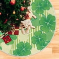 thumbnail image 5 of Coolnut Lucky Clover Christmas Tree Skirt 48", St. Patrick's Day Tree Skirt Double Layers Polyester Easter Tree Skirt for St. Patrick's Day Holiday Party Decoration, 5 of 6