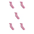 thumbnail image 1 of Qarigey Calcetines de pastel Calcetines de lana de coral Colorido estilo japonés Felpa térmica espesada Color caramelo para mujer niña Fucsia 5piezas, 1 of 6