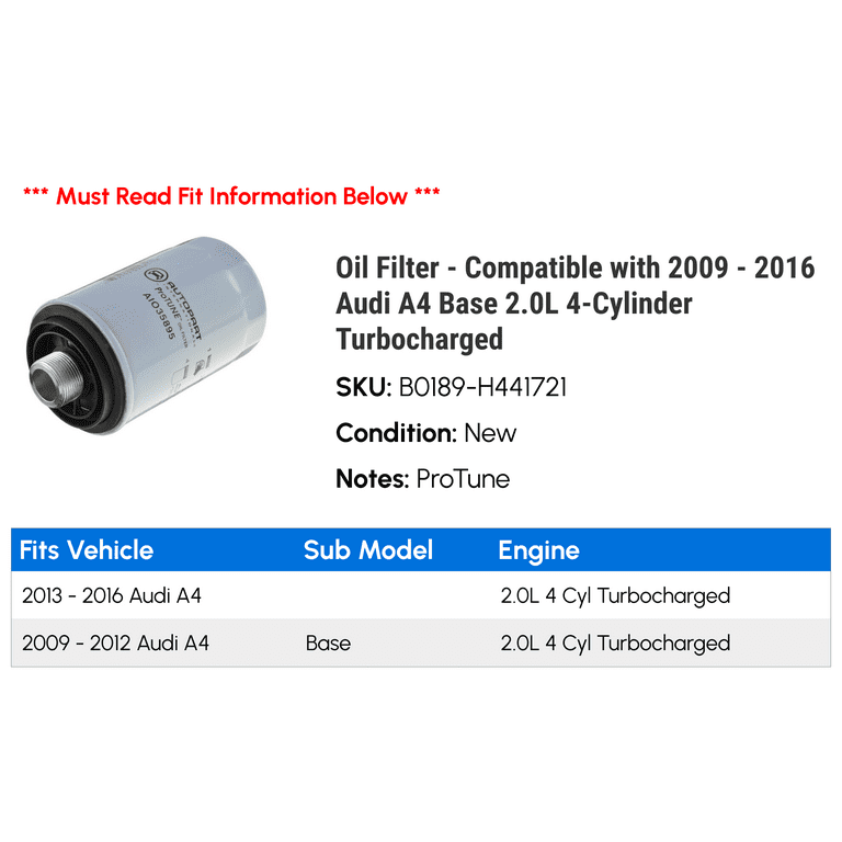 2011 audi store a4 oil filter