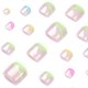 thumbnail image 2 of Uñas postizas Teilihai, cortas y cuadradas, punta francesa, 24 unidades, 2 of 7