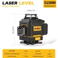 thumbnail image 6 of DEWALT New 4-Sided 360 ° Vertical 3-4D Green Beam 16-Line Self leveling Laser Level with Precise Vertical Cross - line Function, 6 of 7