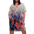 thumbnail image 1 of Vestido de verano con banda elástica y bolsillos sueltos de The Rockets, estilo coreano., 1 of 7