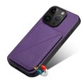 thumbnail image 5 of SaniMore for iPhone 14 Plus Case, PU Leather Skin & Rugged PC Backplane Card Slots [Up to 2] Shockproof Anti-fall Flip Kickstand Slim Lightweight Business Shell for iPhone 14 Plus, Purple, 5 of 5