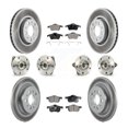 thumbnail image 1 of Transit Auto Front Rear Hub Bearings Assembly Coated Disc Brake Rotors and Ceramic Pads Kit (10Pc) for Car Volvo S60 XC70 V70 S80 - Left Right Side (Driver Passenger) KBB-112574, 1 of 11