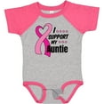 thumbnail image 3 of Inktastic Breast Cancer Awareness I Support My Auntie with Pink Ribbon Boys or Girls Baby Bodysuit, 3 of 5