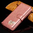 thumbnail image 2 of Sparkling Rose Gold Leather Phone Case For Samsung Galaxy A52/A52S/A12/M12 - Women's Love Cover For Samsung Galaxy A53 A13, 2 of 4
