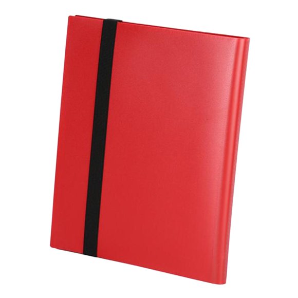 relayinert 4 Pockets Trading Card Carrying Binder red Storage 21x17.5cm Album Binder Case Card Pocket red 21x17.5cm