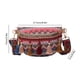 thumbnail image 2 of Bolso cruzado de hombro tejido con flecos para mujeres, bolso de tela con estampado étnico tribal y correa ajustable, riñonera de 8.4x6.2x5.9 pulgadas., 2 of 6