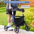 thumbnail image 6 of Mobility walker Foldable Rollator Walker with 6 levels of Adjustable Seat 8 Wheels Compact Folding Design Lightweight Mobility Walking Aid suitable for people of different heights, 6 of 10