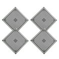 thumbnail image 1 of Uxcell 4packs de atrapadores de cabello para desagües de ducha, cuadrado, color gris, 1 of 5
