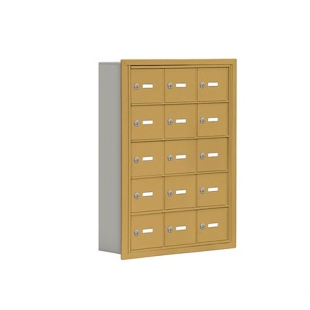 Salsbury 19055-15GRK 15 A Doors Gold - Recessed Mounted - Master Keyed Locks