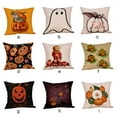 thumbnail image 2 of OAVQHLG3B Halloween Pillow Case,Pumpkin Print Pillow Cover, Happy Halloween Linen Sofa Bed Throw Cushion Cover Halloween Decoration (18" x 18"), 2 of 2
