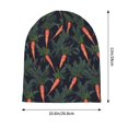 thumbnail image 2 of Beanie for Men and Women, leaf Carrot Pattern Cozy Winter Hat Beanies Hats Skull Cap, Soft Cool Knit Hats for Women Men Men's Skullies & Beanies, 2 of 5