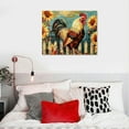 thumbnail image 5 of Nawypu  Farmhouse Chicken Wall Art Rooster Sunflowers Pictures Kitchen Decor Motivational Quotes Canvas Painting Rustic Country Flowers Poster Framed Artwork for Kitchen Living Room, 5 of 6