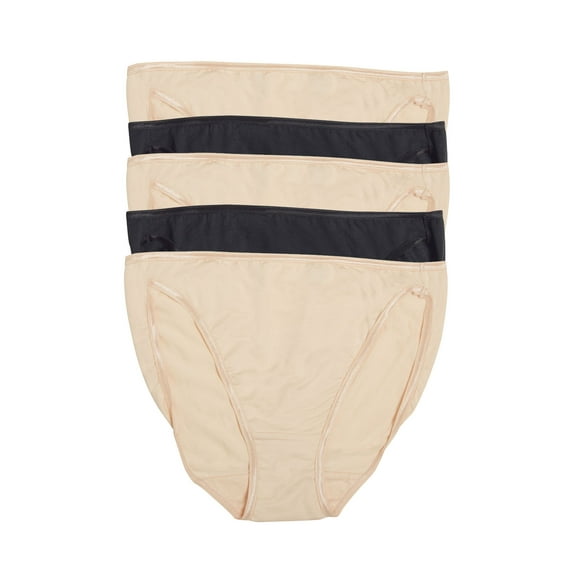 Felina | So Smooth Modal Hi Cut Panty | Hi Leg Opening Panties for Women | 5-Pack