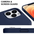 thumbnail image 3 of Designed for iPhone 13 Pro Silicone Case, Protection Shockproof Dustproof Anti-Scratch Phone Case Cover for iPhone 13 Pro, Liquid Silicone Phone Case (Navy), 3 of 6