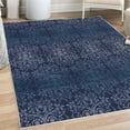 thumbnail image 1 of Floral Decorative Rug, Victorian Lace Flowers and Leaves Retro Background Old Fashioned Graphic, Quality Carpet for Bedroom Dorm and Living Room, 6 Sizes, Navy Blue, by Ambesonne, 1 of 4