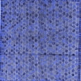 thumbnail image 1 of Ahgly Company Machine Washable Indoor Square Abstract Blue Modern Area Rugs, 4' Square, 1 of 4