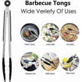 thumbnail image 5 of Kitchen Tongs for Cooking 9inch Food Tongs Durable-Thick Stainless Steel Kitchen Silicone tip Silicone Non Stick Tongs for air Fryer Salad Tongs Pasta, 5 of 5