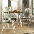 thumbnail image 5 of Weston Home Jameson 42" Round Oak Top Two-Tone Wood Dining Table, White Legs, 5 of 5