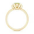 thumbnail image 2 of Rosec Jewels Real Peridot Flower Engagement Ring (1 Carat, AAA Quality) - August Birthstone Ring - Gift for special occasions, 14K Yellow Gold, US 9.50, 2 of 8
