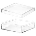 thumbnail image 1 of Caja de Acrílico Uxcell con Tapa, Cajas de Exhibición de Acrílico Transparente, Contenedores Cuadrados de Plástico, Organizador de Almacenamiento 4.33"x4.33"x1.57", 1 of 7