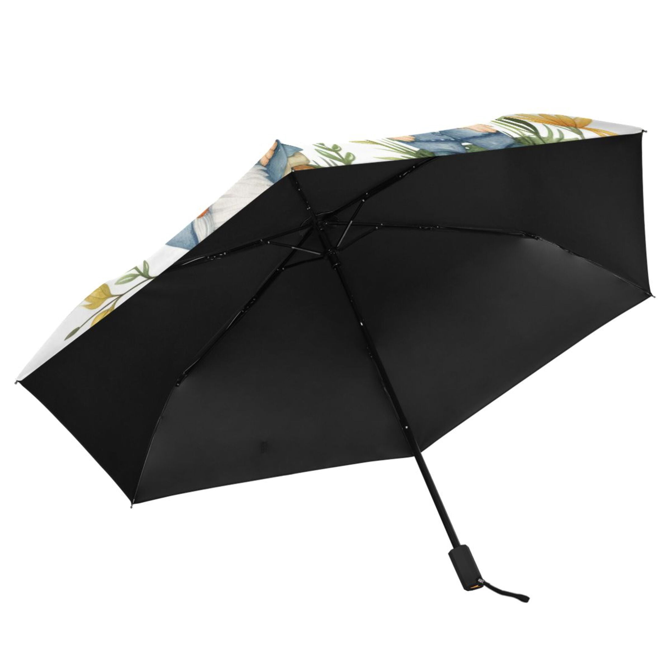 Dwarfs Flowers Plants Compact Sun Umbrella Windproof Travel Umbrellas for Rain Strong Portable UV Protection