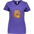 thumbnail image 3 of Inktastic Pomeranian Dog Art Women's V-Neck T-Shirt, 3 of 5