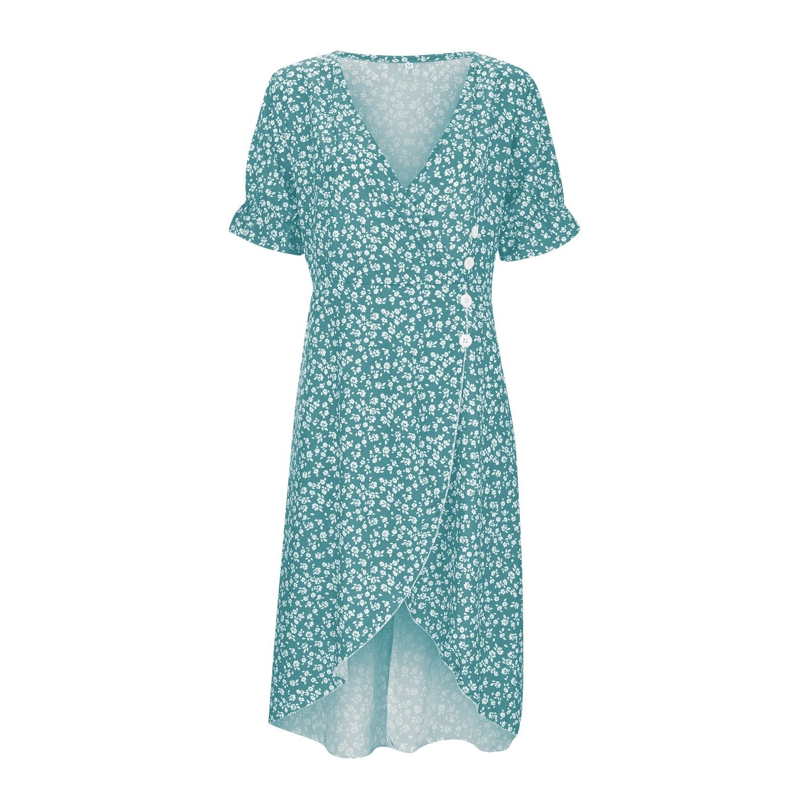 VBARHMQRT Female Women's Wear to Work Dresses Women's Button V Neck Bubble Sleeve Irregular Hem Dress Sparkly Dress Green Dress - Walmart.com VBARHMQRT Female Women's Wear to Work Dresses Women's Button V Neck Bubble Sleeve Irregular Hem Dress Sparkly Dress Green Dress - Walmart.com