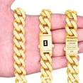 thumbnail image 4 of Nuragold 10k Real Yellow Gold Royal Monaco 17mm Miami Cuban Link Bracelet (7.5"-9") Italian Jewelry for Men, 4 of 9