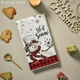 thumbnail image 4 of &nbsp;SOME THING Red Buffalo Plaid Snowman Winter Kitchen Towels Dish Towels, 18x26 Inch Let It Snow Daily Christmas Decoration Hand Towels Set of 2, 4 of 6