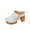 White, variant on Summer Sandals Women Chunky Heel Closed Toe Slip-on High Heel Sandals Spring Summer Casual Leisure Dressy Daily Shoes Outerwear